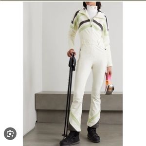 Perfect Moment Women's Ski Suit Tignes Ski Suit White Green Dark Grey Black